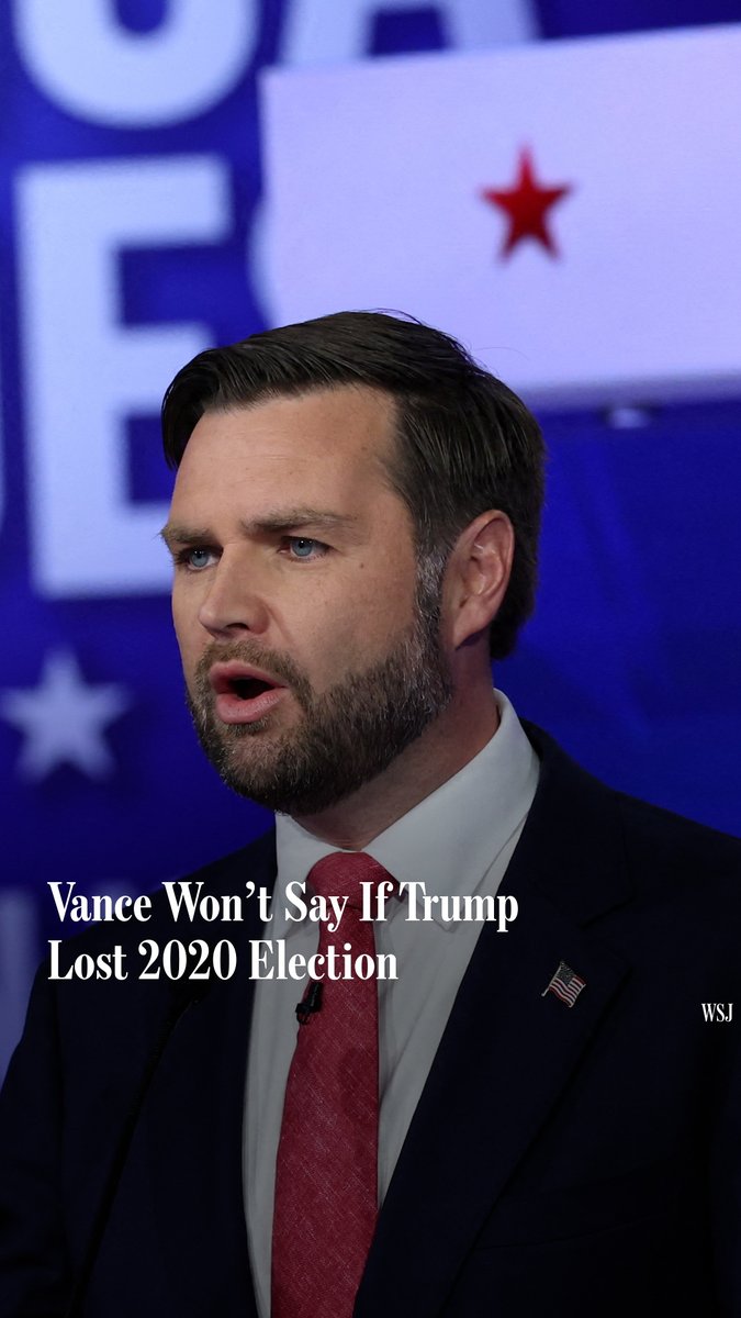 JD Vance wouldn't say if Donald Trump lost the 2020 election in response to a question from Tim Walz during the CBS News Vice Presidential Debate. Read more: 🔗
