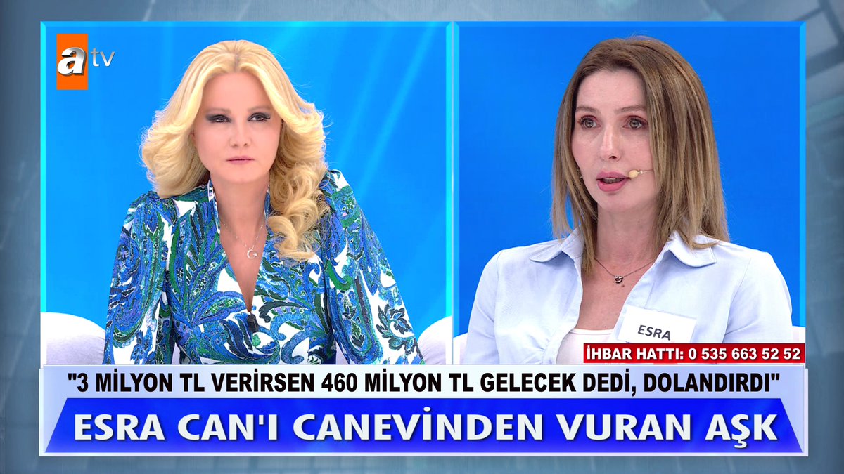 ''3 milyon TL verirsen 460 milyon TL gelecek dedi, dolandırdı'' Esra Can'ı canevinden vuran aşk. #MügeAnlıİleTatlıSert #MügeAnlı atv