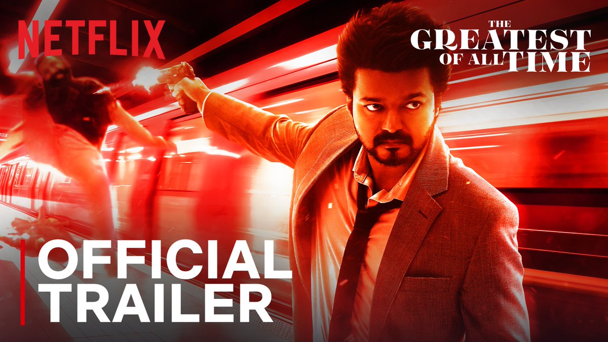 Idhu verum trailer dhan, main picture paaka ellam ready aagalama? 👀🔥 Thalapathy Vijay’s The G.O.A.T- The Greatest Of All Time is coming to Netflix on 3 October in Tamil, Telugu, Malayalam, Kannada & Hindi 🐐🔥 #TheGOATOnNetflix