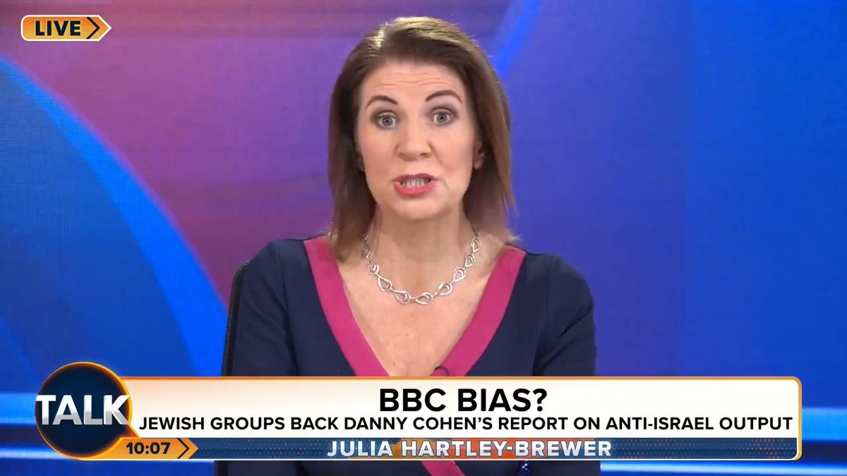 Julia Hartley-Brewer hits out at the BBC’s "failure" to "tell the objective truth" since October 7th. "When you don’t challenge the terrorists, you are not doing your job… You’re taking sides against the truth!" Julia Hartley-Brewer