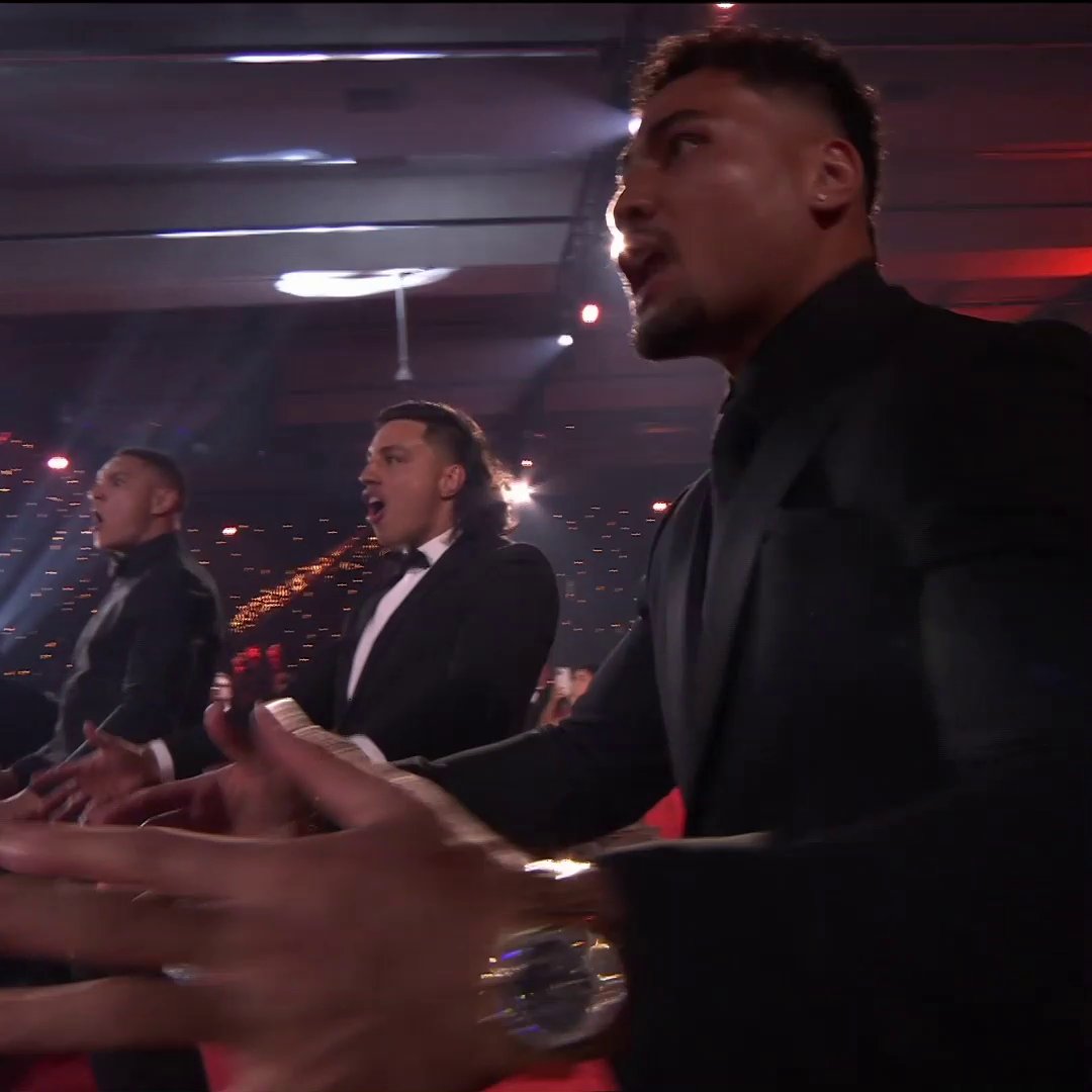 A powerful haka at the Dally M Awards ✊