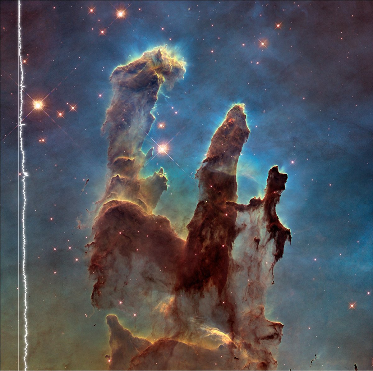 This account will be closed soon, but you can follow NASA’s official Hubble account Hubble to get the latest news from the mission. Plus, follow along for award-winning videos and image sonifications like this one, showing the Pillars of Creation. And to see how great science ideas turn into great science, follow the Space Telescope Science Institute (Space Telescope Science Institute), Hubble’s science operation center.