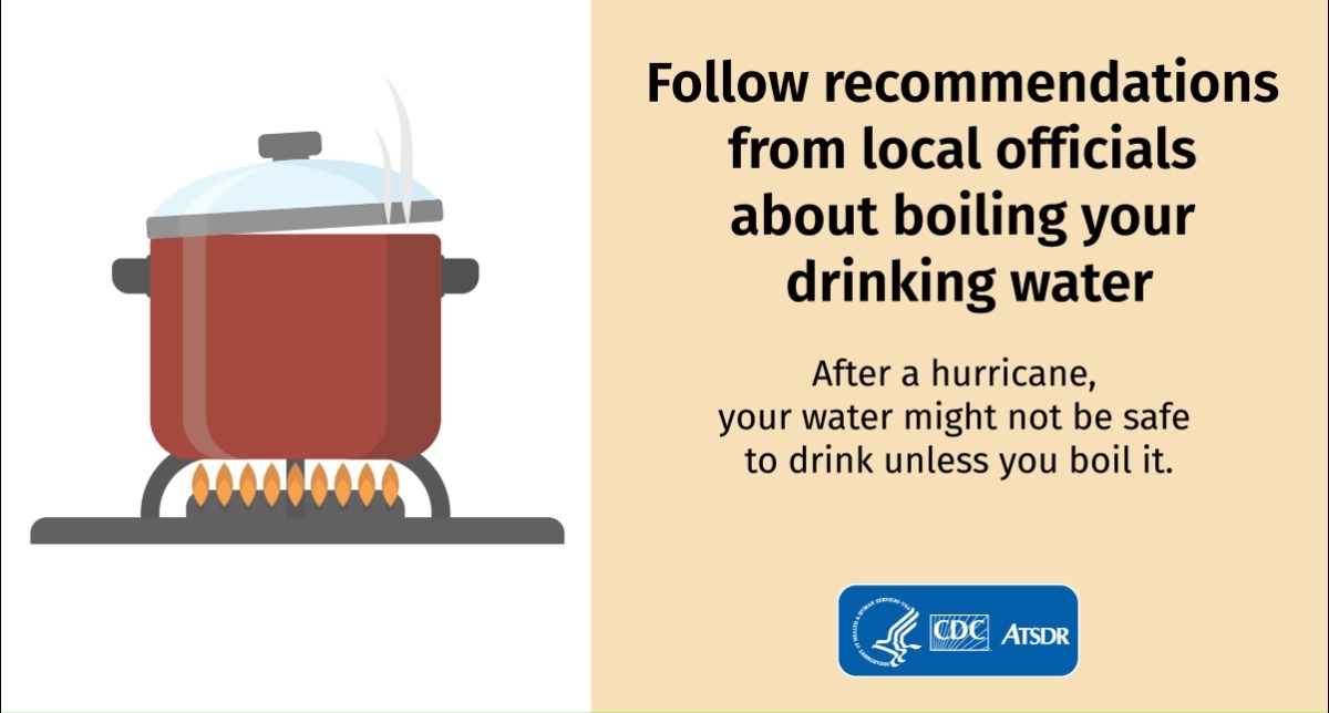 Under a boil water advisory? Do not use water you suspect or have been told is contaminated to make baby formula, make ice, brush your teeth, wash and prepare food, wash your hands, or wash dishes. Bring clear water to a rolling boil for 1 minute. At elevations above 6,500 feet, boil water for 3 minutes. More on safe drinking water: #Helene