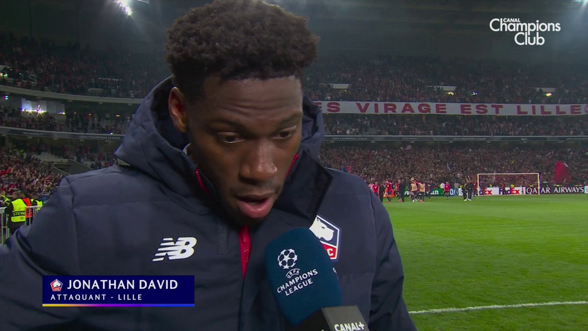 "Je ne réalise pas encore, c'est une soirée inoubliable" 🤩 Héros du soir grâce à son pénalty transformé, Jonathan David est très heureux de cette victoire face au Real Madrid ! 👏 #LOSCRMA | #UCL