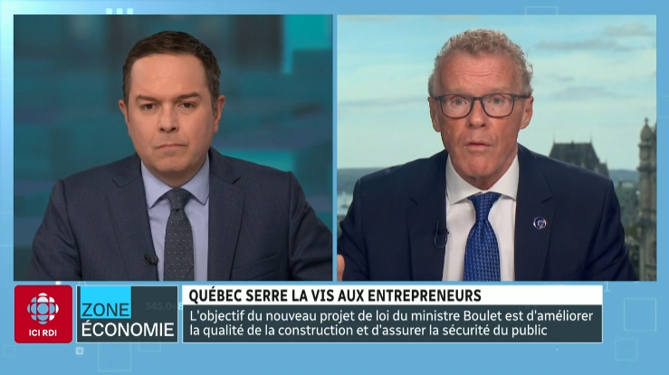 Québec dépose un projet de loi pour améliorer la qualité de la construction. «Avant la fermeture des murs, il devra y avoir une inspection d’une personne reconnue par la Régie du bâtiment. C’est incontournable» indique le ministre du Travail Jean Boulet à #Zoneéconomie