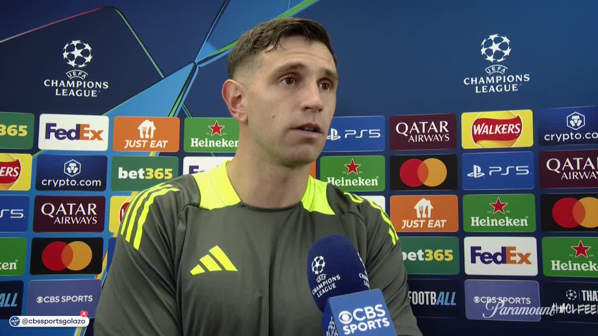 "Today was probably the loudest I've heard Villa Park since I joined the club." 🗣️ Guillem Balague catches up with @emimartinezz1 following his clean sheet helped Villa pick up all three points vs. Bayern 🧤