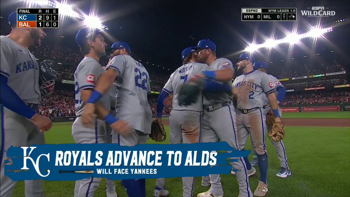 KANSAS CITY SWEEPS BALTIMORE‼️ The Royals will face the Yankees in the ALDS 👀