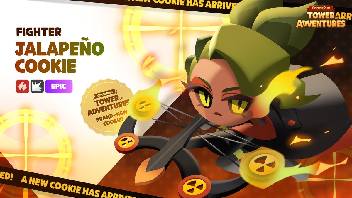 A cold stare, filled with a spicy flame! It's Jalapeño Cookie! 🌶