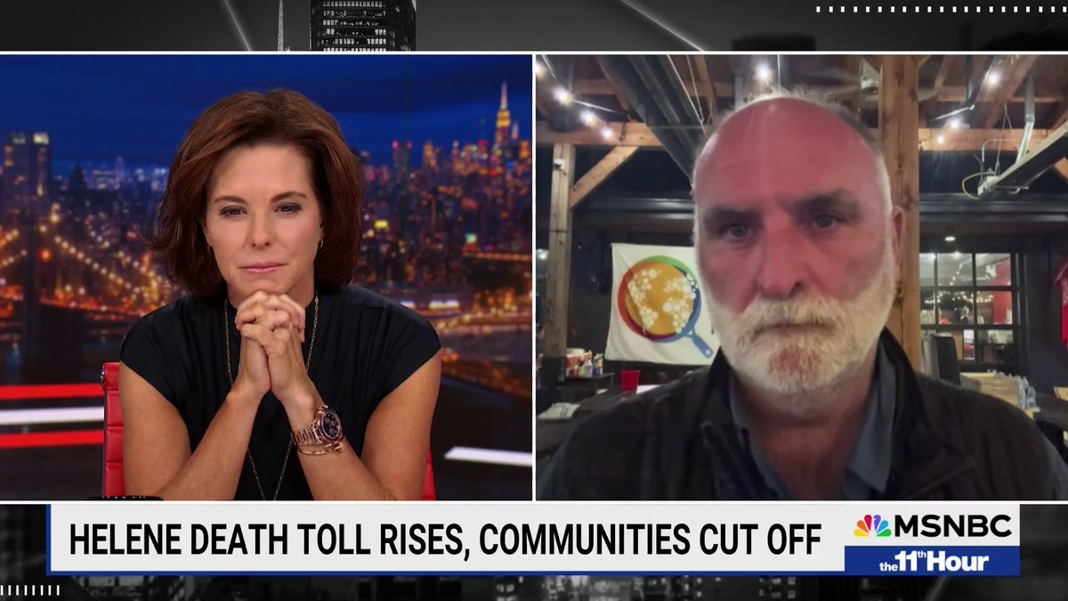 “In the worst moments of humanity, the best of humanity shows up.” Chef José Andrés 🕊️🥘🍳 on his work with World Central Kitchen in communities suffering from the devastation of Hurricane Helene.