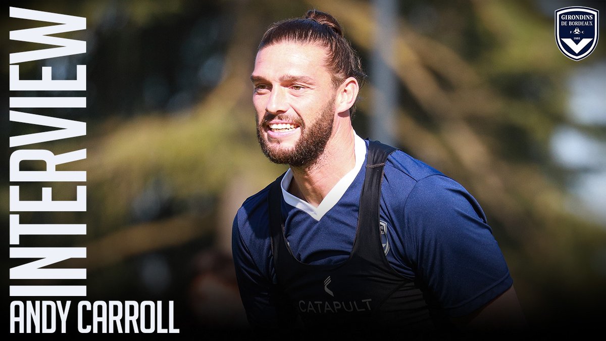 🎥 Andy Carroll : « Heureux d’avoir signé à Bordeaux ! » 🔵⚪ L’attaquant anglais exprime sa joie d’avoir rejoint les Girondins, revient sur son doublé lors du dernier match de championnat et montre son enthousiasme face au soutien des supporters bordelais.