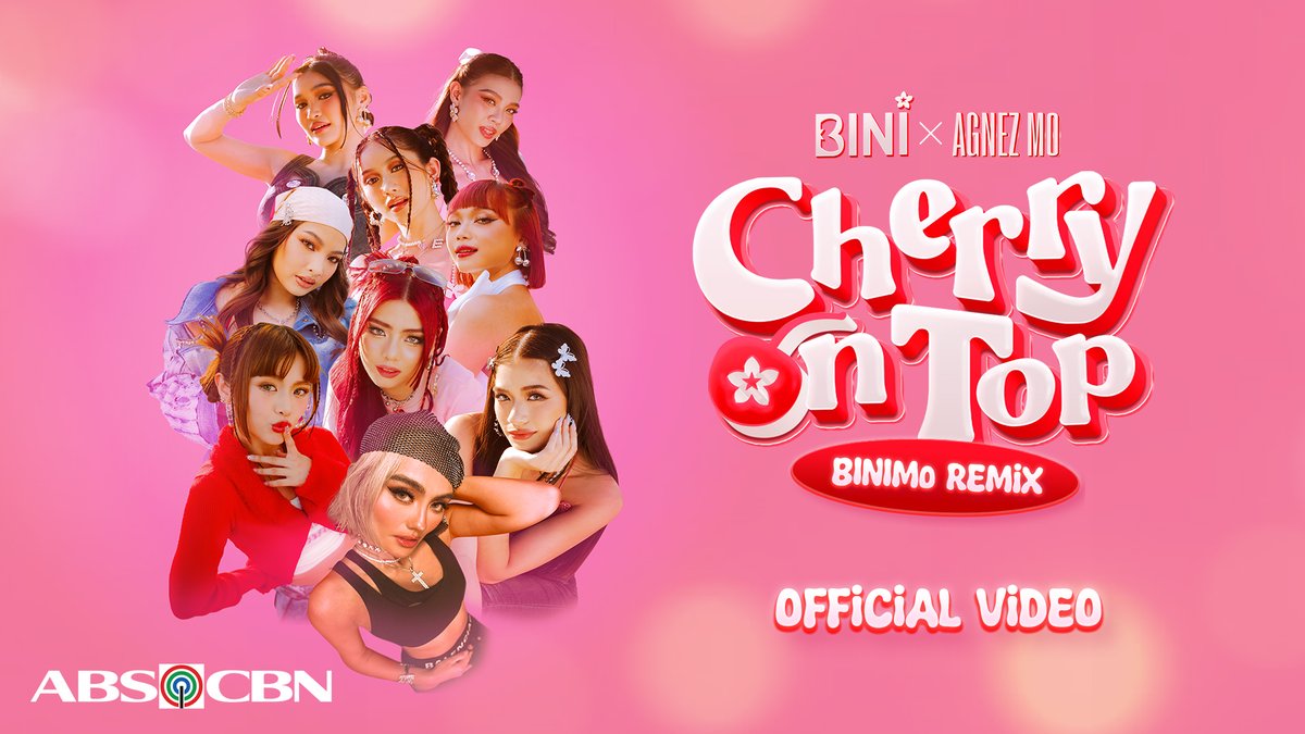 #BINI: It’s finally out of the chat!📱🙌 BINI & AGNEZ MO whipped up this iconic ‘Cherry on Top’ BINIMo Remix all for you!🫵🍒 OUT NOW ON ALL STREAMING PLATFORMS! Watch the Official Video here: 📹 Stream here: 🎧 #BINI_CherryOnTop
