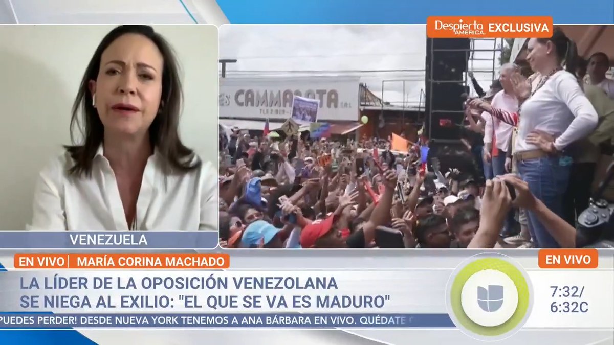 ➡️ María Corina Machado denuncia aumento de persecución contra líderes de la oposición en Venezuela. ➡️ El gobierno de Maduro ha dicho estar dispuesto a un diálogo tras la llegada de las actas originales a la OEA. Informan @Elyangelicanews @SatchaPretto y @KarlaMartinez