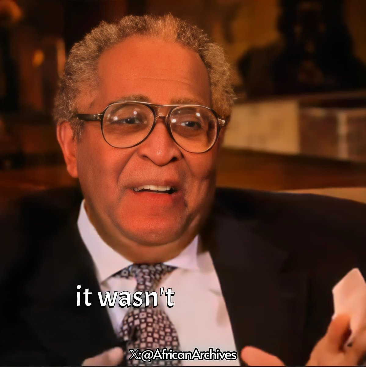 Civil rights activist reacts to food after finally being served at “White Only" restaurant.