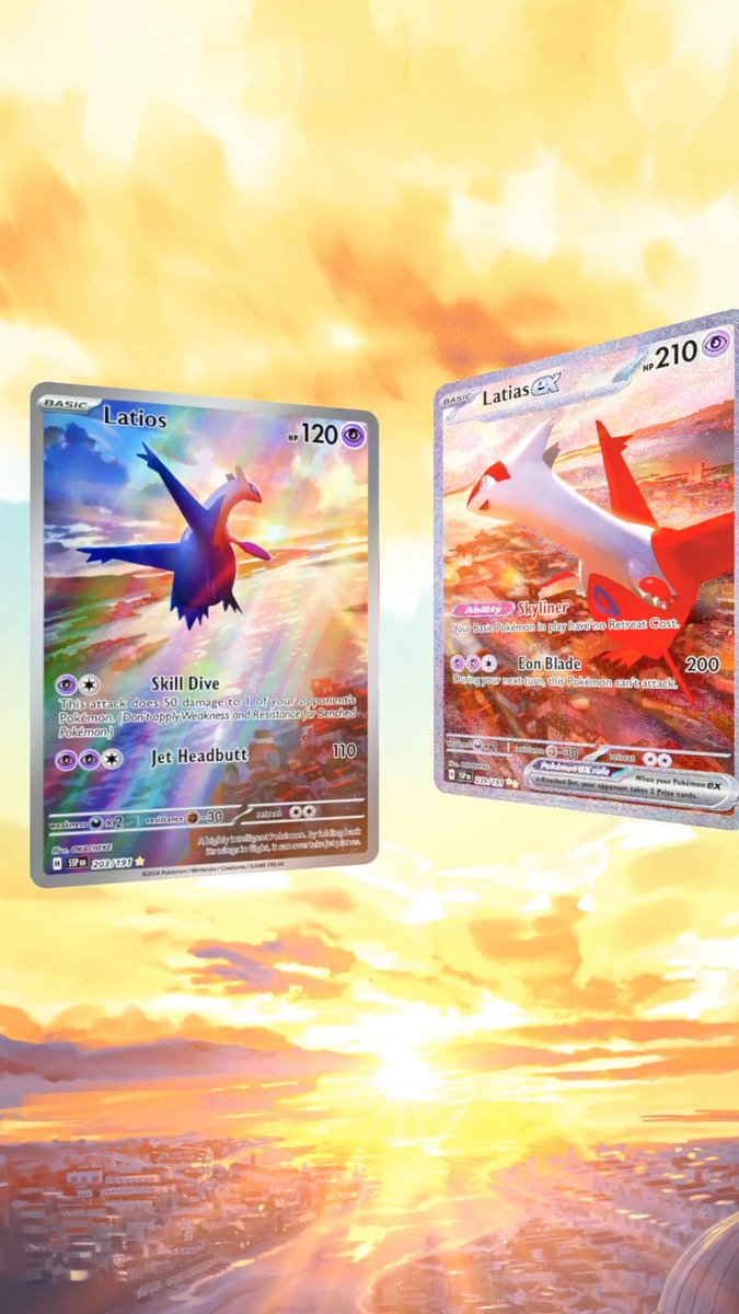 Your first look at Latios and Latias ex from #SurgingSparks. Taking flight November 08, 2024.