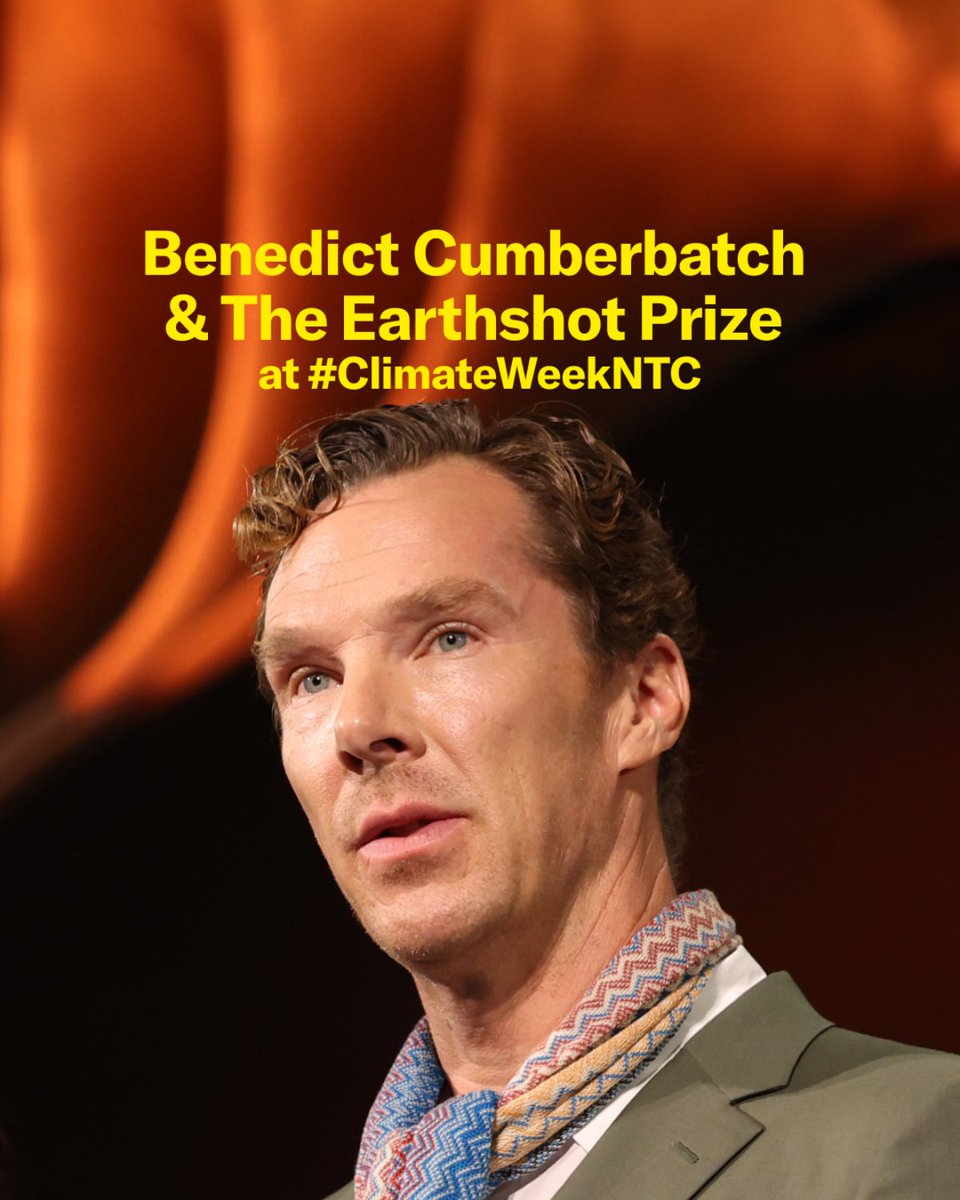 What makes Benedict Cumberbatch optimistic? Passionate commitment to sustainability. #ClimateWeekNYC