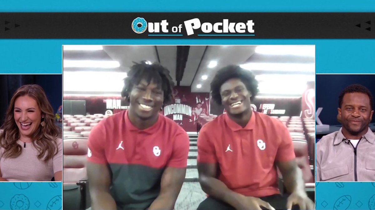 .Oklahoma Football's Kip Lewis &amp; Samuel Omosigho have a love/hate relationship 😅 Alyssa Lang | Randall Cobb