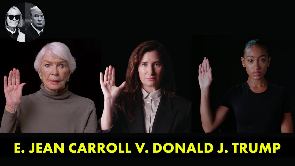 WOW. E. Jean Carroll’s testimony against Trump wasn’t filmed. So Brave New Films enlisted amazing actresses to perform it based on the transcript. Everyone please watch & share!!! This is very, very well done.