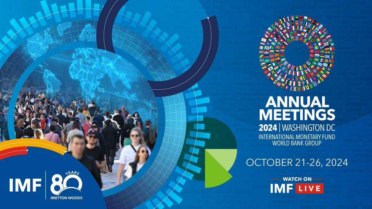 What will the future look like? At the IMF, we see a world filled with opportunity and resilience, with an economy that can work for everyone. But for that world to exist, we need to solve today's challenges. Join us October 21-26 for the #IMFmeetings.