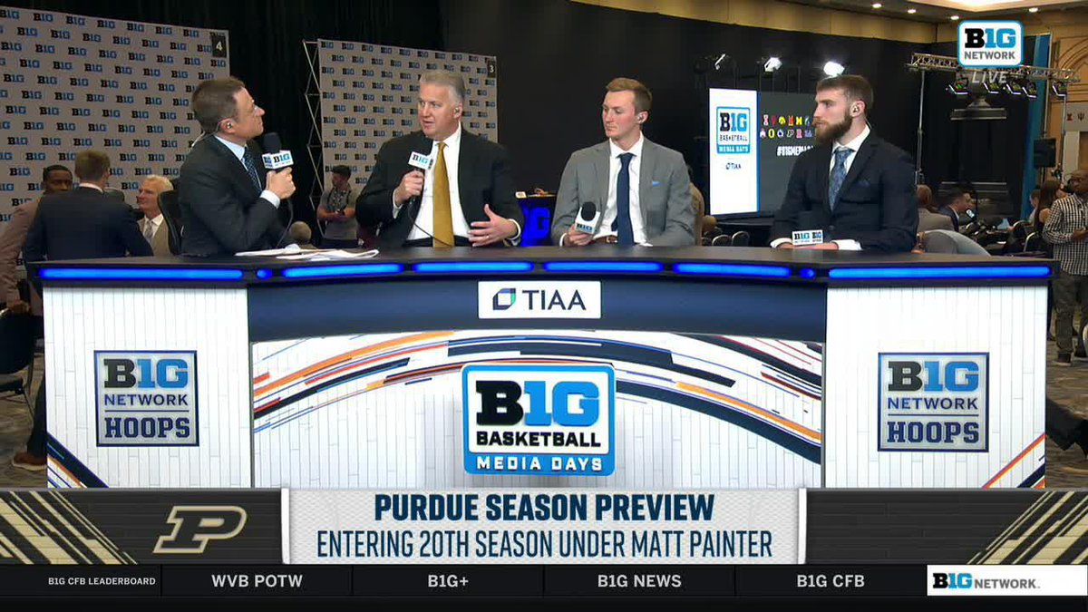 How do you fill the void of Zach Edey for Purdue Men's Basketball? 🤔 Head coach Matt Painter gives us his answer here ⬇️ #B1GMediaDays x #B1GMBBall