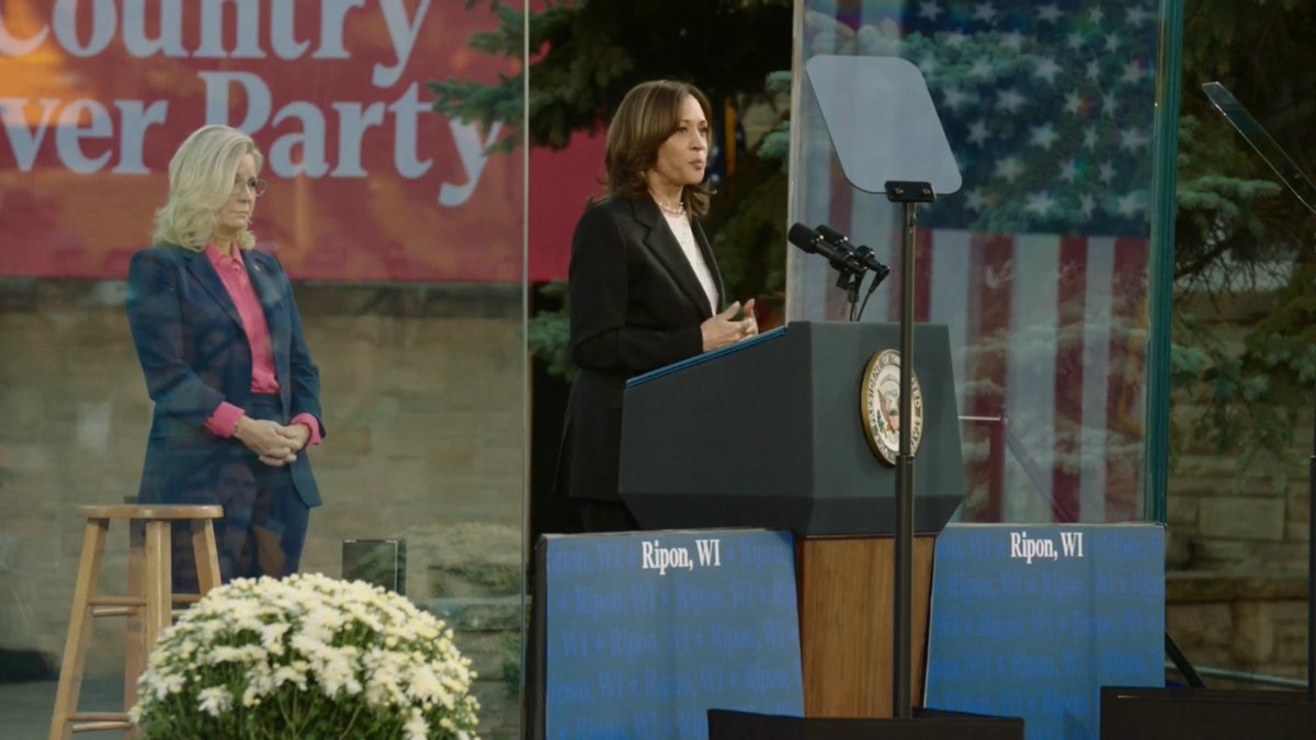Vice President Harris: Liz Cheney possesses one of the qualities that I respect most in a leader. Courage. The conviction to speak the truth, especially when it is difficult. It is a profound honor to have her support