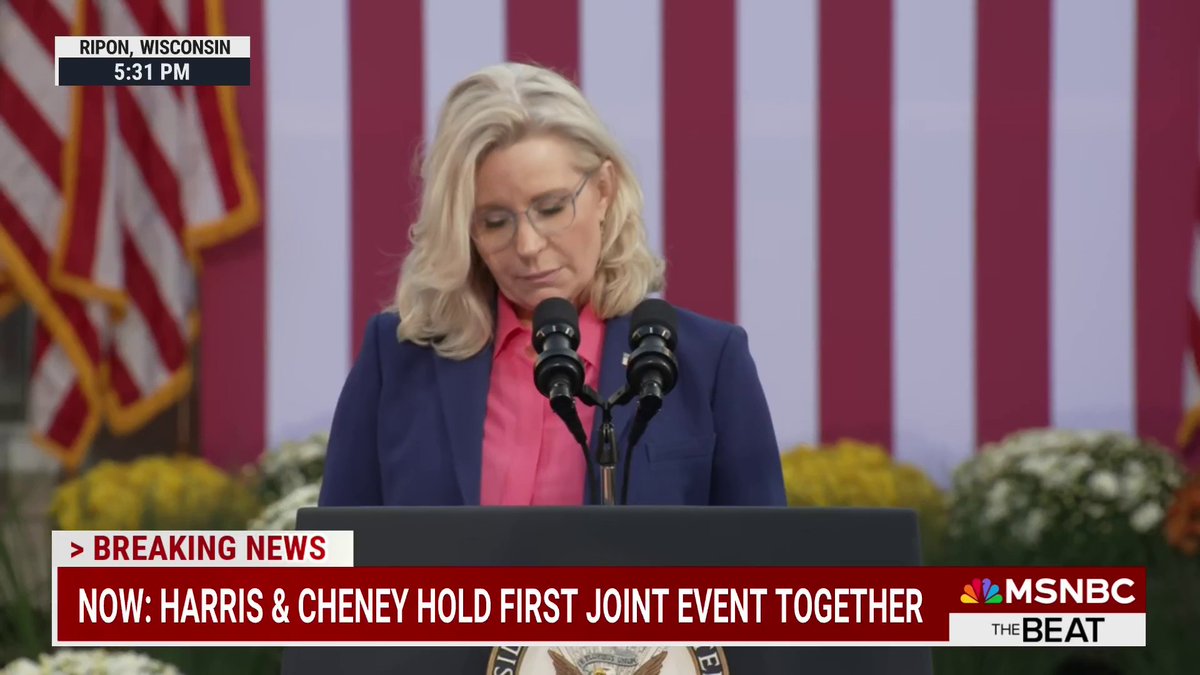 Liz Cheney slams Donald Trump while campaigning for Kamala Harris. “He is petty, he is vindictive and he is cruel. And Donald Trump is not fit to lead this good and great nation.”