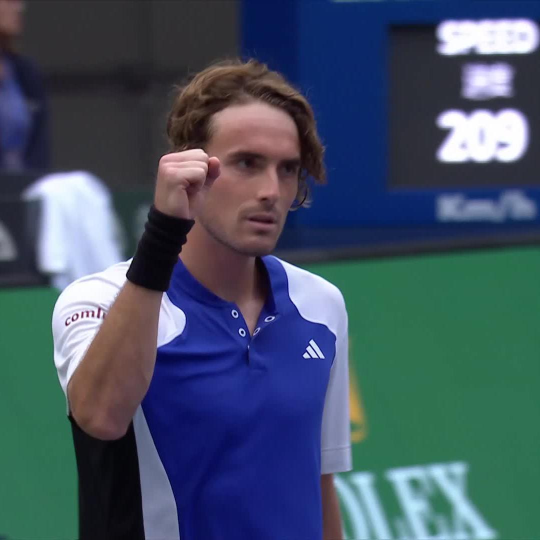 200 hard court wins 🔓 Stefanos Tsitsipas wins the rematch against Nishikori 7-6 6-4 to move on at the #RolexShanghaiMasters