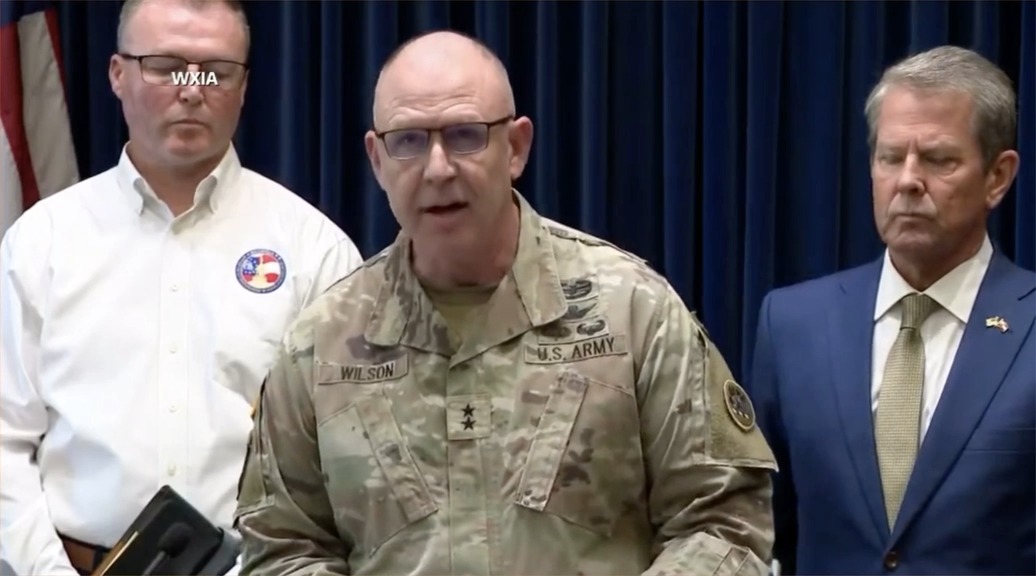 Georgia Adjutant General: I want to thank the federal government for their hard work in delivering disaster relief. The response effort has been phenomenal