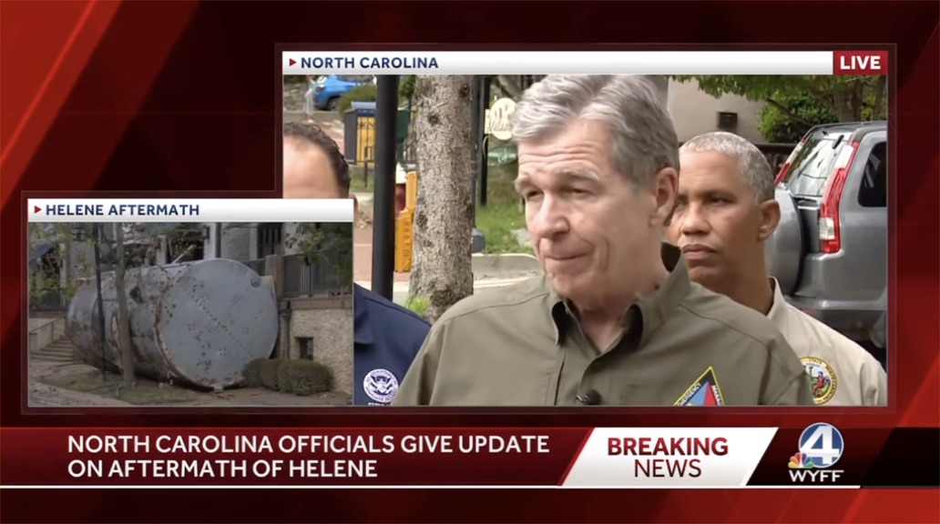 Gov. Cooper: The federal government is giving help to Helene victims. We've already had 50,000 people register for FEMA assistance and $6 million has already gone out