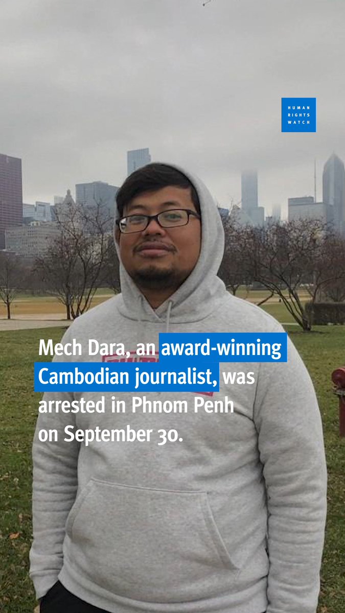 Mech Dara, an award-winning Cambodian journalist, was arrested in Phnom Penh on September 30. He reported extensively on human trafficking linked to online global scam centers based in Cambodia. Learn more: