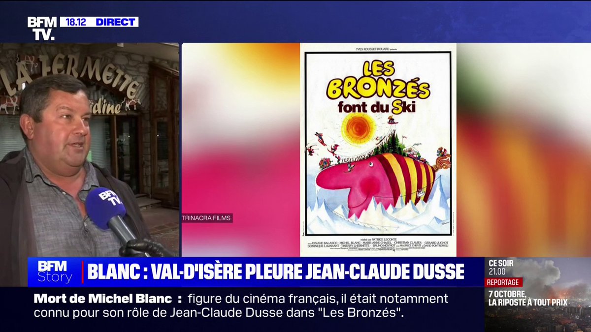 💬 "On a été rémunéré par un paquet de bonbons" Un figurant des Bronzés font du ski se souvient du tournage à Val d'Isère
