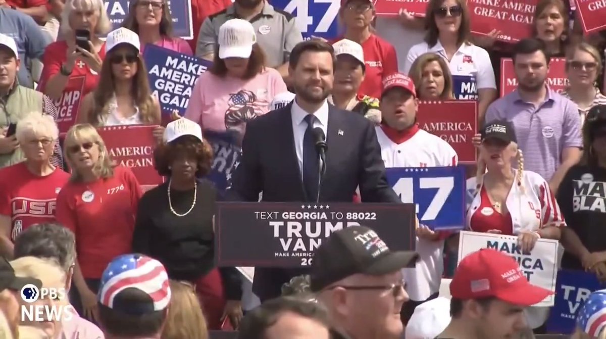 JD Vance, when asked whether he thinks Georgia’s six-week abortion ban should be reinstated after a judge struck it down: “This issue is ultimately up to the people of Georgia. … We want our national government to focus on the national issues.”