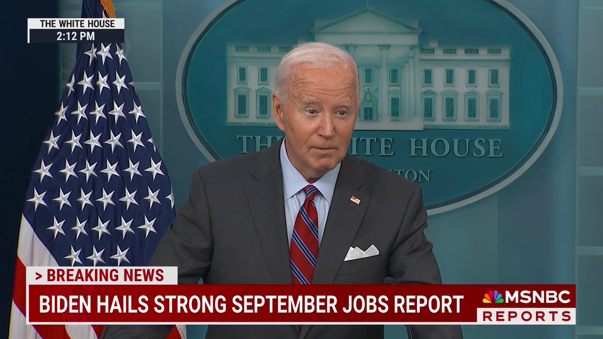 While taking questions from the White House press briefing room, President Biden laughs at Sen. Marco Rubio's accusation about the jobs report. "If you notice — anything the MAGA Republicans don’t like, they call fake," Biden says.
