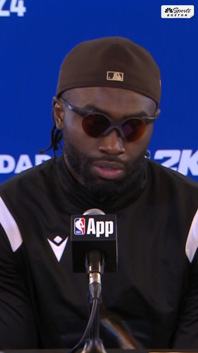 "I know we like to highlight duos or individuals... I like to be a part of the team... that helps me be who I am." Jaylen Brown was asked about being a part of a top duo in the league with JT ☘️