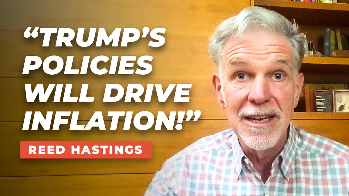 .Reed Hastings on Trump’s tariffs: “They drive domestic inflation because of higher prices. And they generate retaliation…When enacted, it would be quite disruptive of the economy.”