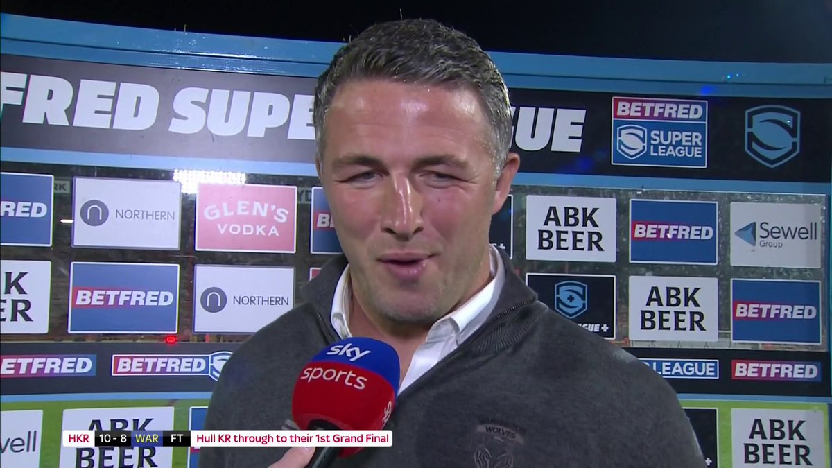 "It's tough to lose on a couple of moments that didn't go our way!" Warrington Head Coach Sam Burgess spoke to Jenna after a tough defeat this evening in the Super League semi final. #SkySportsRL