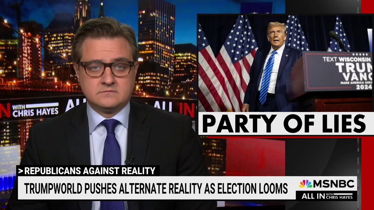 WATCH: "The term ‘misinformation’ doesn’t quite do enough to capture what is happening with one half of the American two-party system. Outright brazen, dangerous, ludicrous lies in denial of the most obvious reality, the one you can see before you," says Chris Hayes.