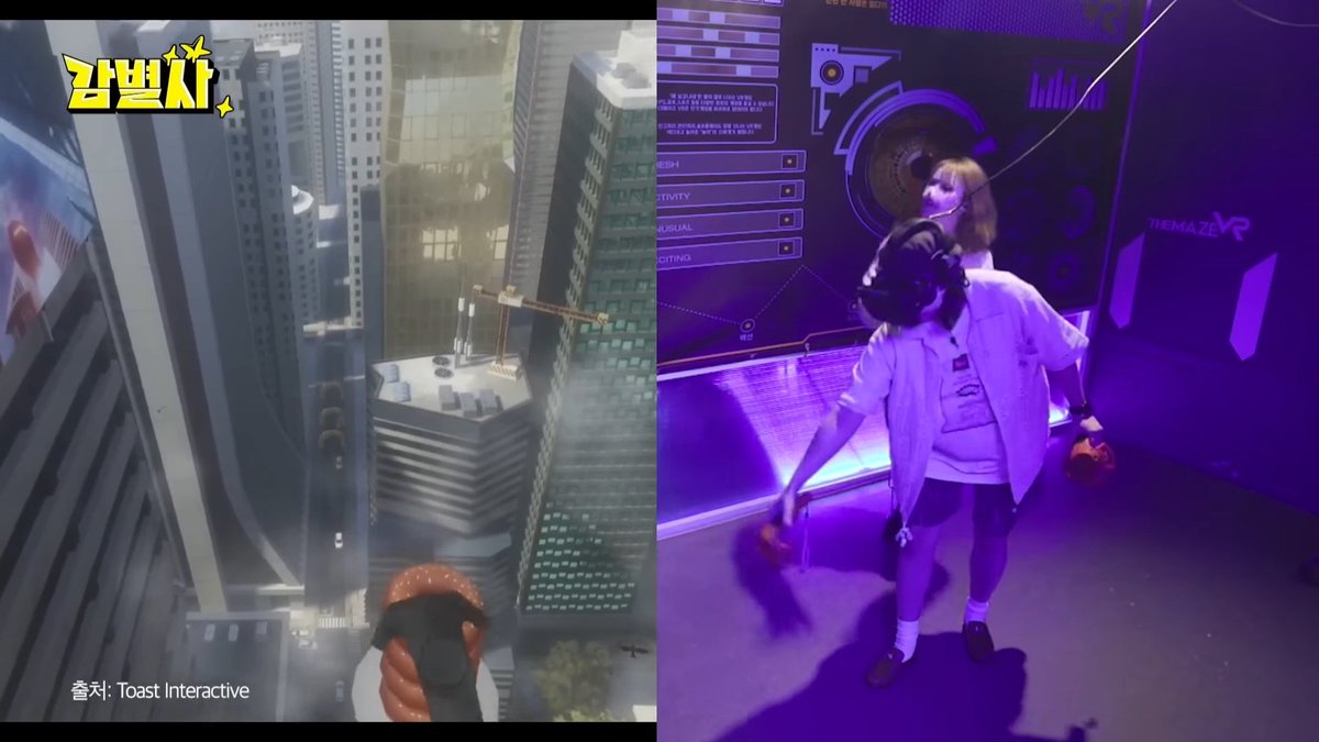 Jeongyeon's reaction when Seunghee pushed her off the building in VR 😭
