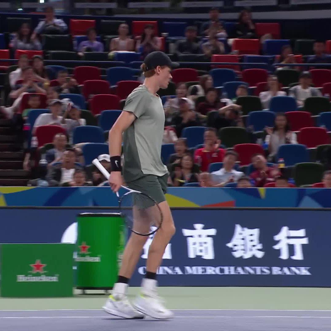 He's everywhere 💨 Jannik Sinner #RolexShanghaiMasters