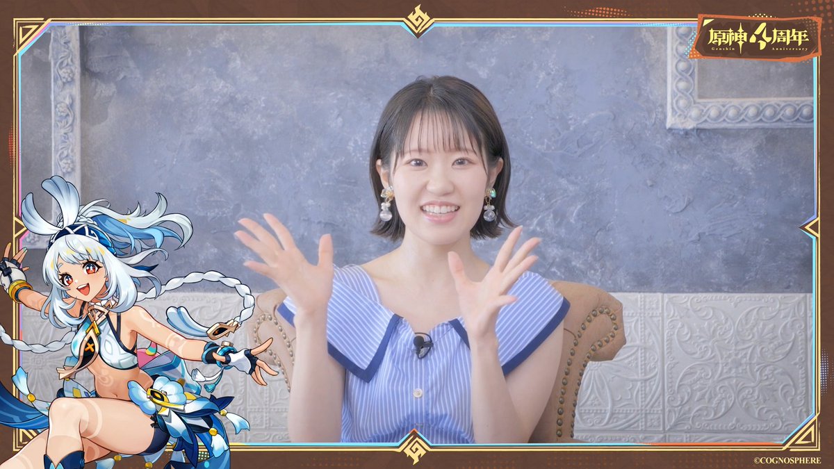 【4周年記念声優インタビュー】 ムアラニ 役を務める声優、東山奈央さんの4周年記念キャストインタビュームービーを公開しました。 ▼YouTube版はこちらからご覧ください #原神 #原神4周年 #Genshin4You #ムアラニ #東山奈央