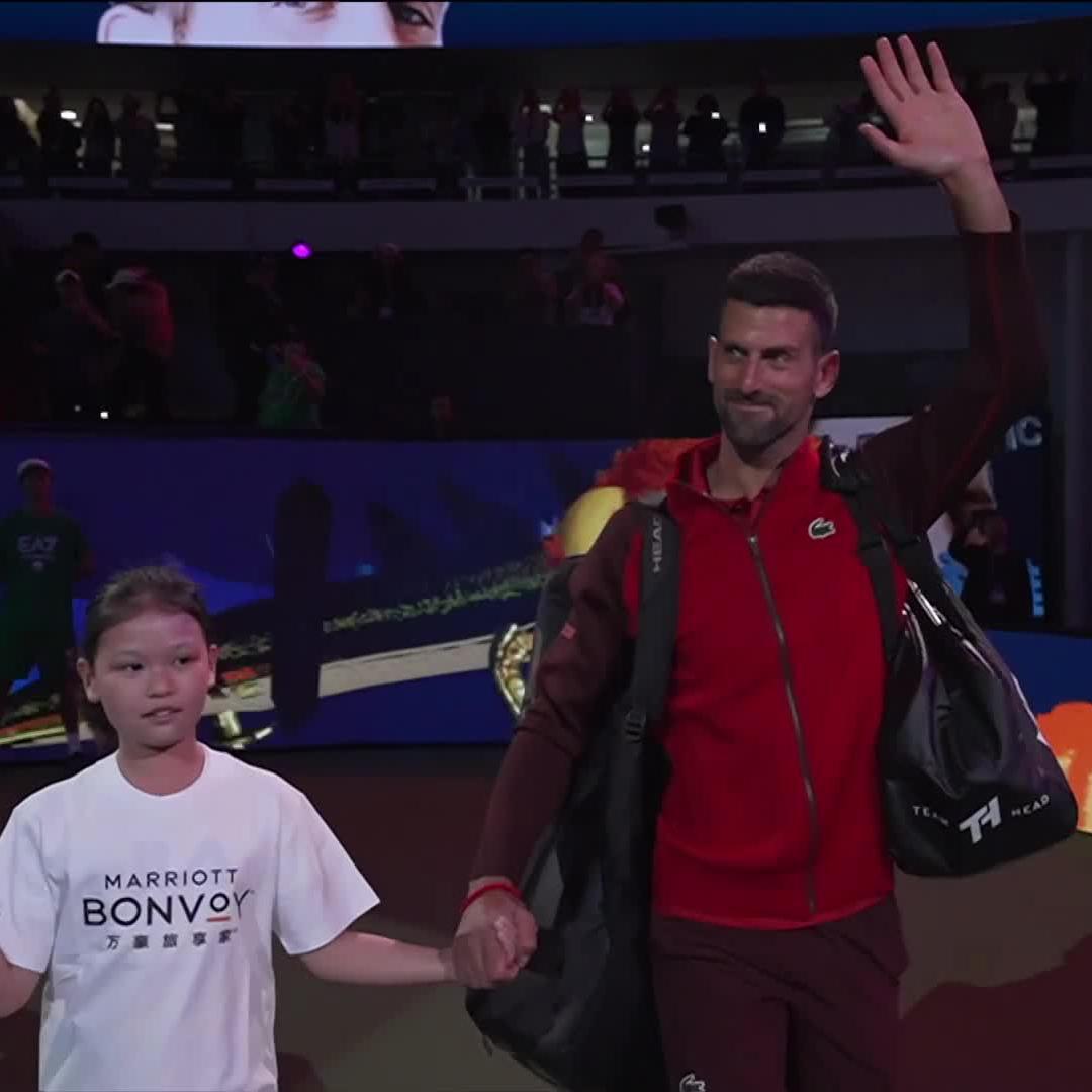 Novak Djokovic Introduced on court as the "GOAT". First time in history of any sports this has happened. Generational Greatness of the Goat. China loves Goat 🔥
