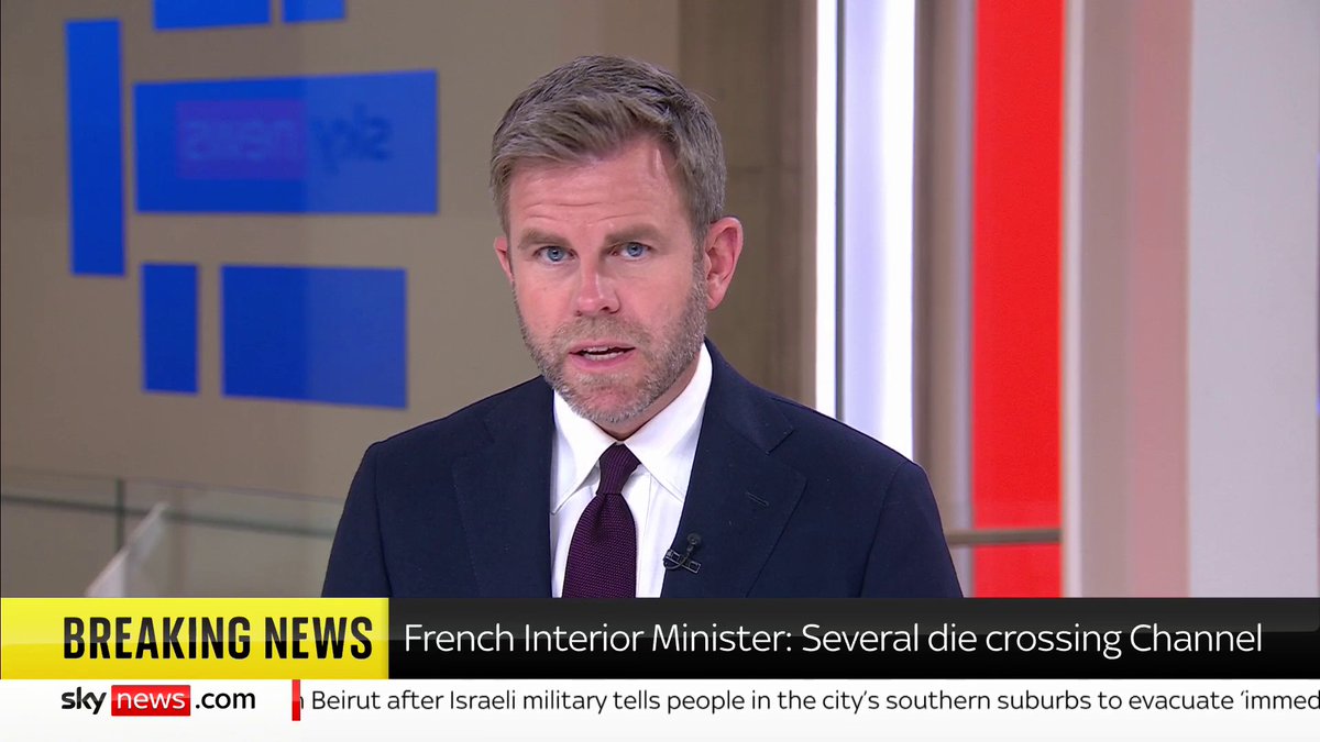 BREAKING: Several people, including a child, have died attempting to cross the English Channel, according to the French Interior Minister. Bruno Retailleau said the child was "trampled to death" on a boat. 📺 Sky 501