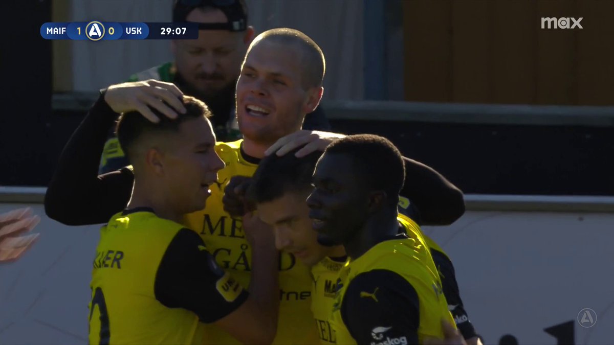 1-0 till Mjällby AIF mot Västerås SK när Jacob Bergström blir meste allsvenske målskytt för MAIF! 🟡 📲 Se matchen på Max