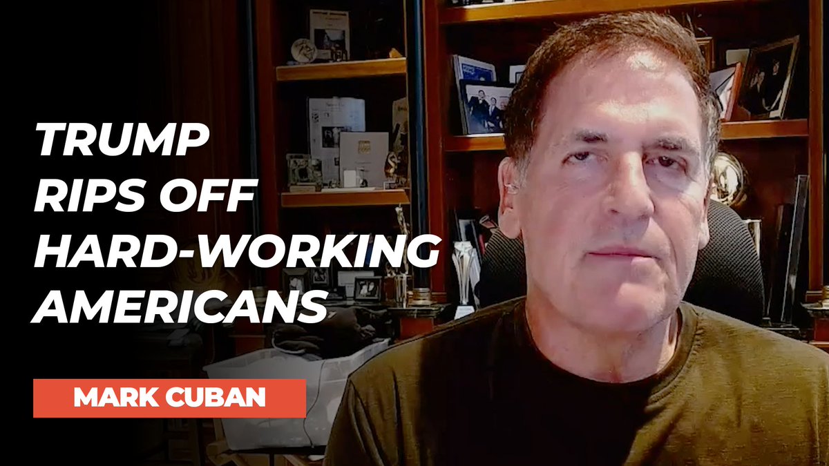 .Mark Cuban on how Trump’s business practices make him unfit to lead the country: “[Michael Cohen] testified about how Donald Trump asked him to short pay vendors…When you rip off hard-working Americans, you are not qualified to be president of the United States of America.”