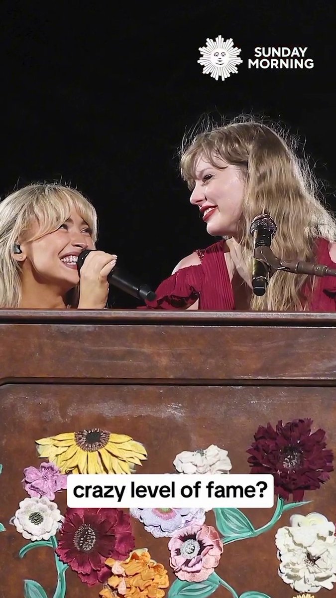 Sabrina Carpenter reflects on Taylor Swift's influence, noting her composure and support, and reflects on surrounding yourself with supportive people while navigating fame: "You kind of just figure it out along the way.