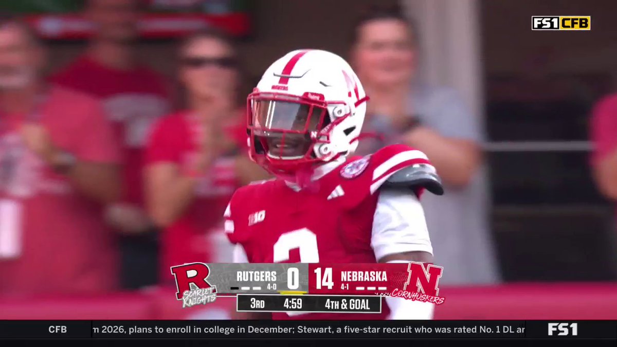 STOPPED Nebraska Football shuts down the 4th & Goal attempt by Rutgers 🔒🔥