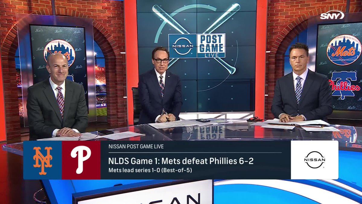 The Mets have won their most important games of the season this week by beating elite bullpen arms. They did it again tonight. Gary Cohen, gary apple, and Todd Zeile react to the Mets taking a 1-0 lead in the NLDS over the Phillies ➡️ Nissan
