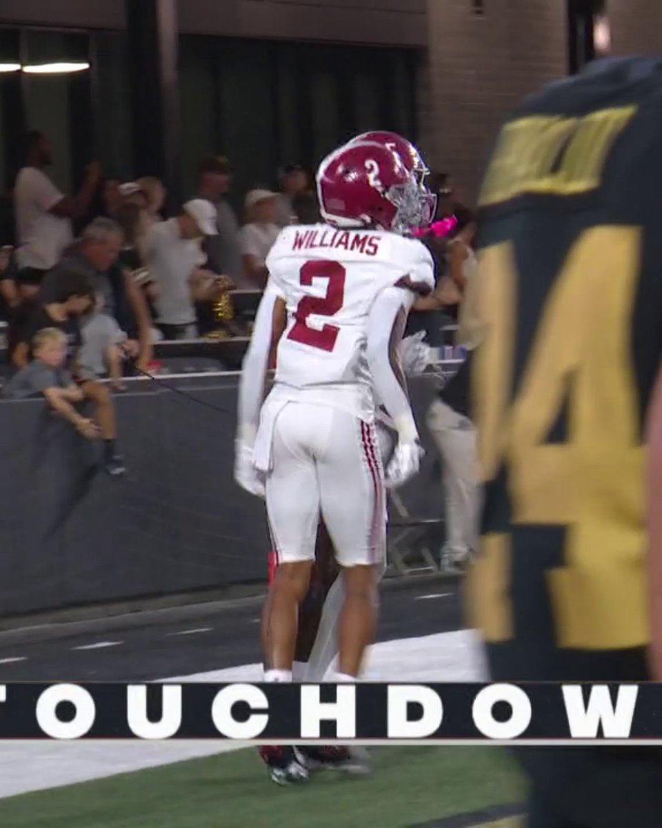 RYAN WILLIAMS MAKES IT A ONE SCORE GAME 👀 Vanderbilt leats No. 1 Alabama 40-35 with 2:46 remaining 🍿