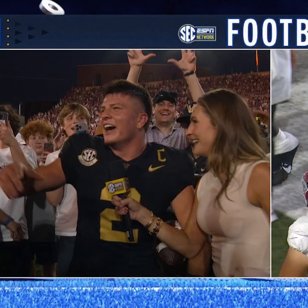 “GAMES LIKE THIS CHANGE YOUR LIFE!” DIEGO PAVIA AFTER UPSETTING NO. 1 ALABAMA 😤 Vanderbilt Football
