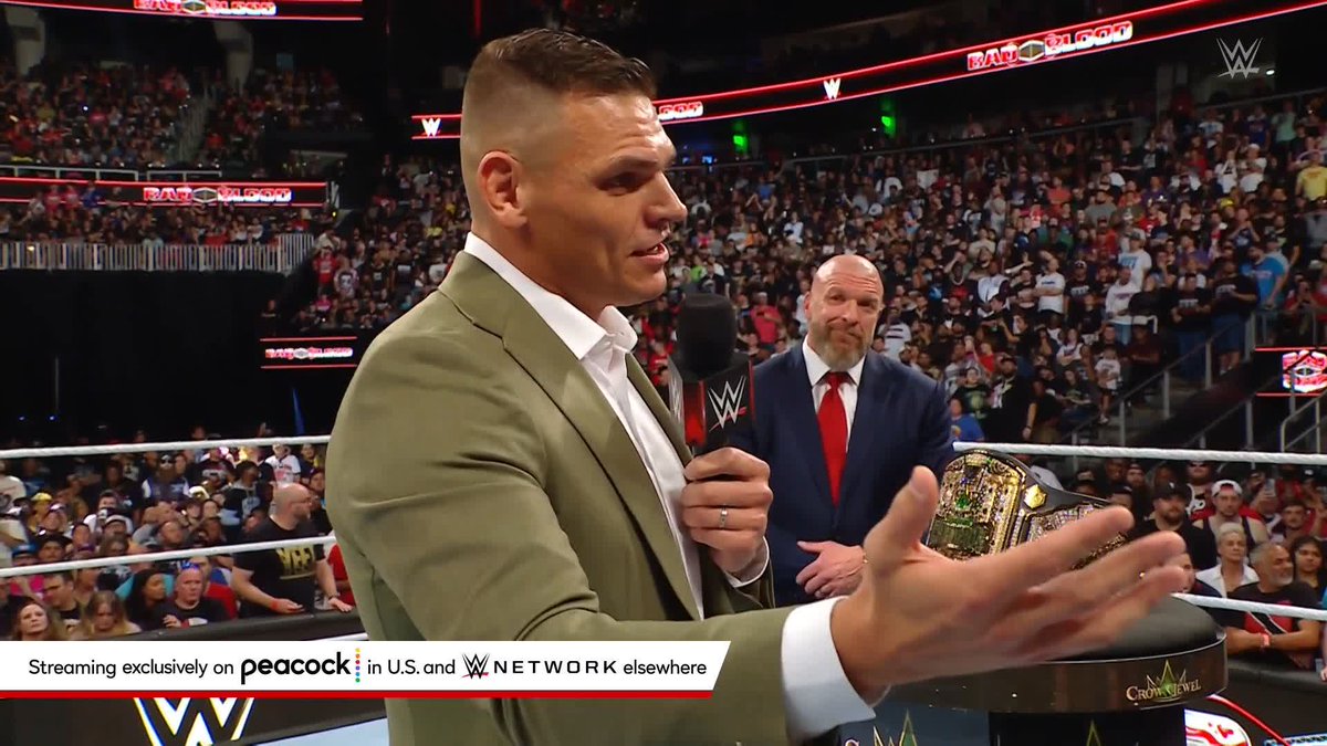 GUNTHER just called out GOLDBERG at #WWEBadBlood!