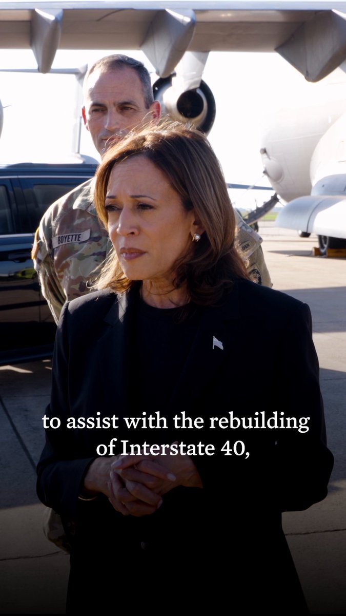 Today, I announced that the Biden-Harris Administration will provide $100 million to repair I-40, a major artery for western North Carolina. We will stand with North Carolina and every state affected by this storm for the long haul.